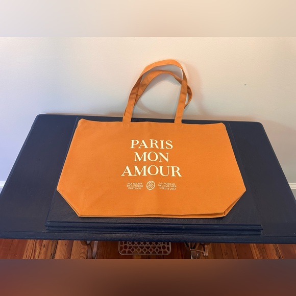 Sezane Handbags - Sézane ‘Paris Mon Amour' Canvas Tote